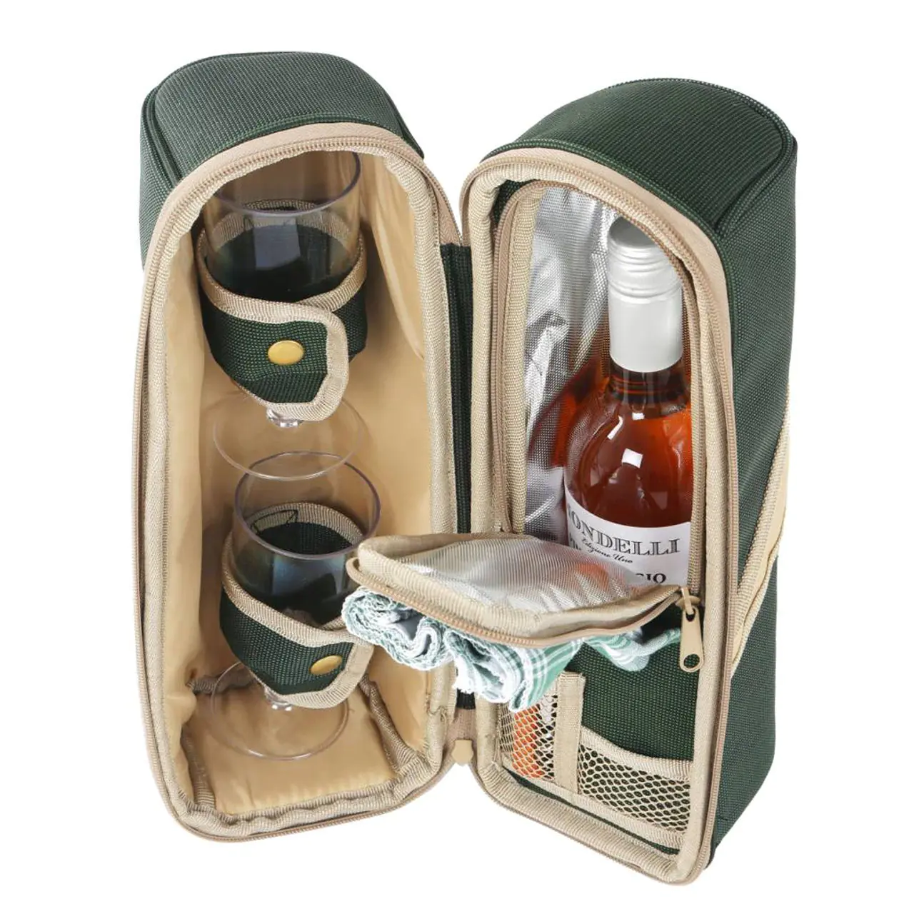 Greenfield Collection Deluxe Wine Cooler Bag for Two People