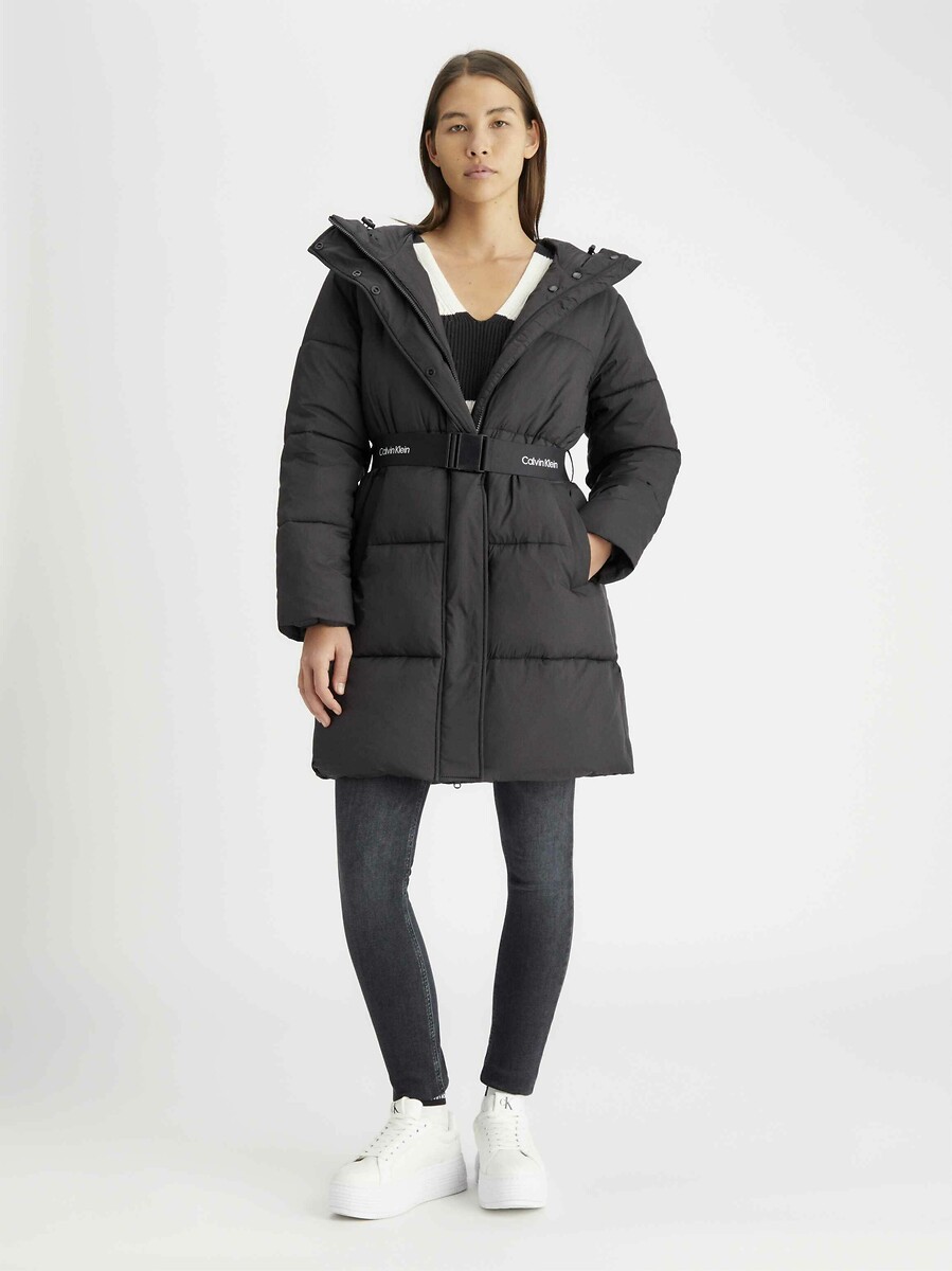 Hooded Padded Jacket with Zip Fastening