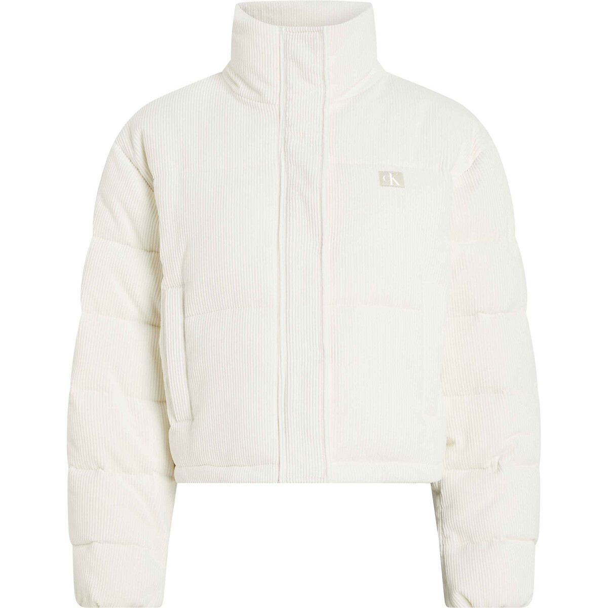 Cotton Padded Puffer Jacket with Zip Fastening