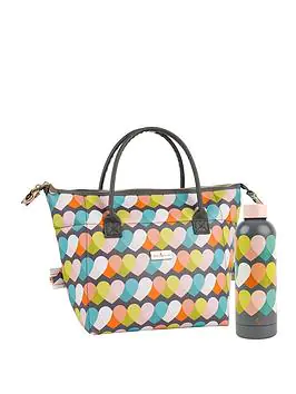 Beau & Elliot Carnaby Eclipse  - 2-In-1 Convertible Insulated Lunch Bag And 500Ml Insulated Drinks Bottle Bundle (Overlapping Hearts)