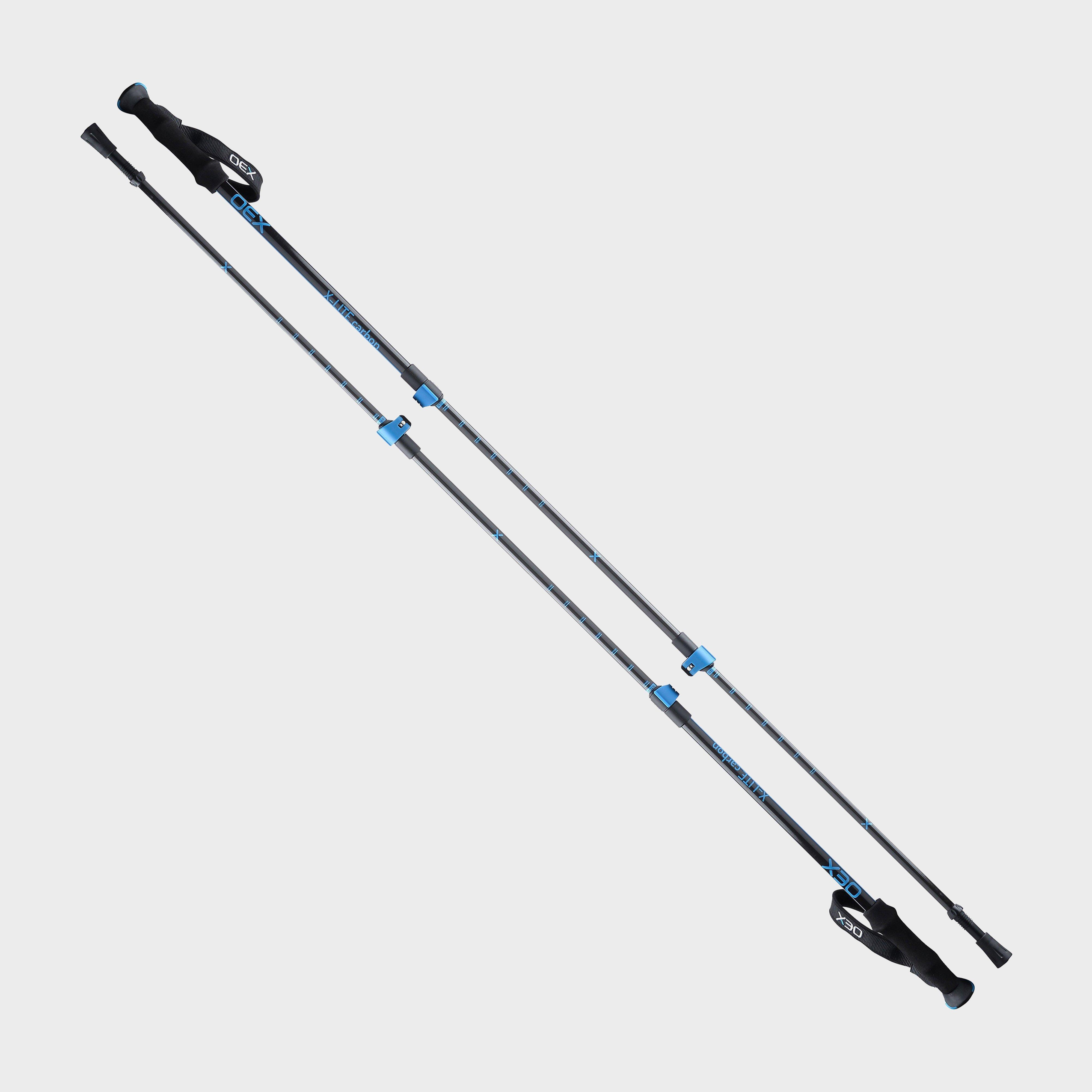 Oex X-Lite Trigger Carbon Trekking Poles (Pair) - Black, Black