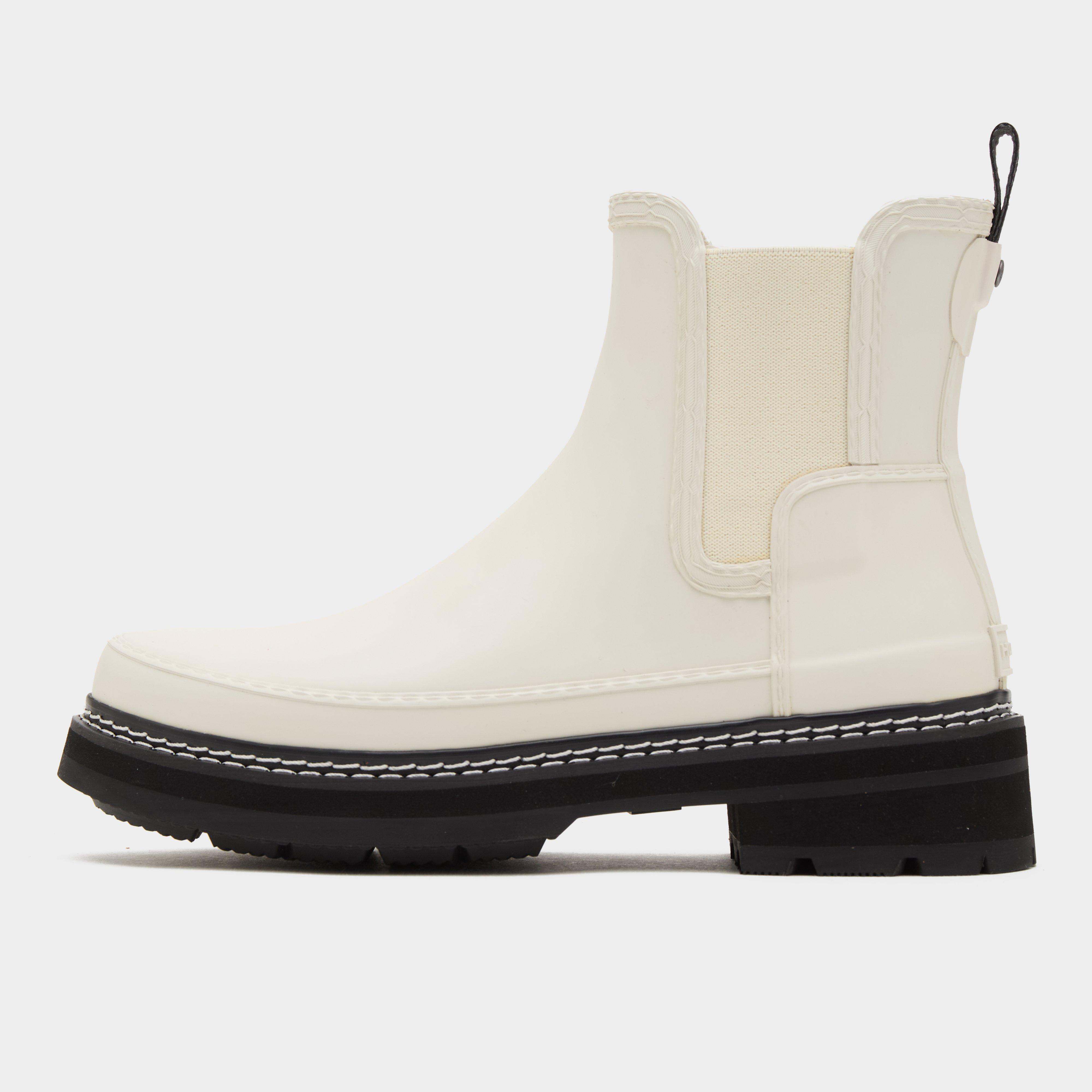 Hunter Women's Refined Stitch Detail Chelsea Wellington Boots - Wht, WHT