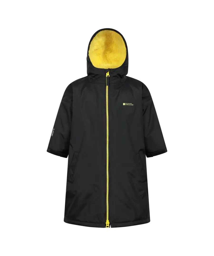 Mountain Warehouse Childrens Unisex Childrens/Kids Tidal Waterproof Robe (Jet Black) - Size Medium