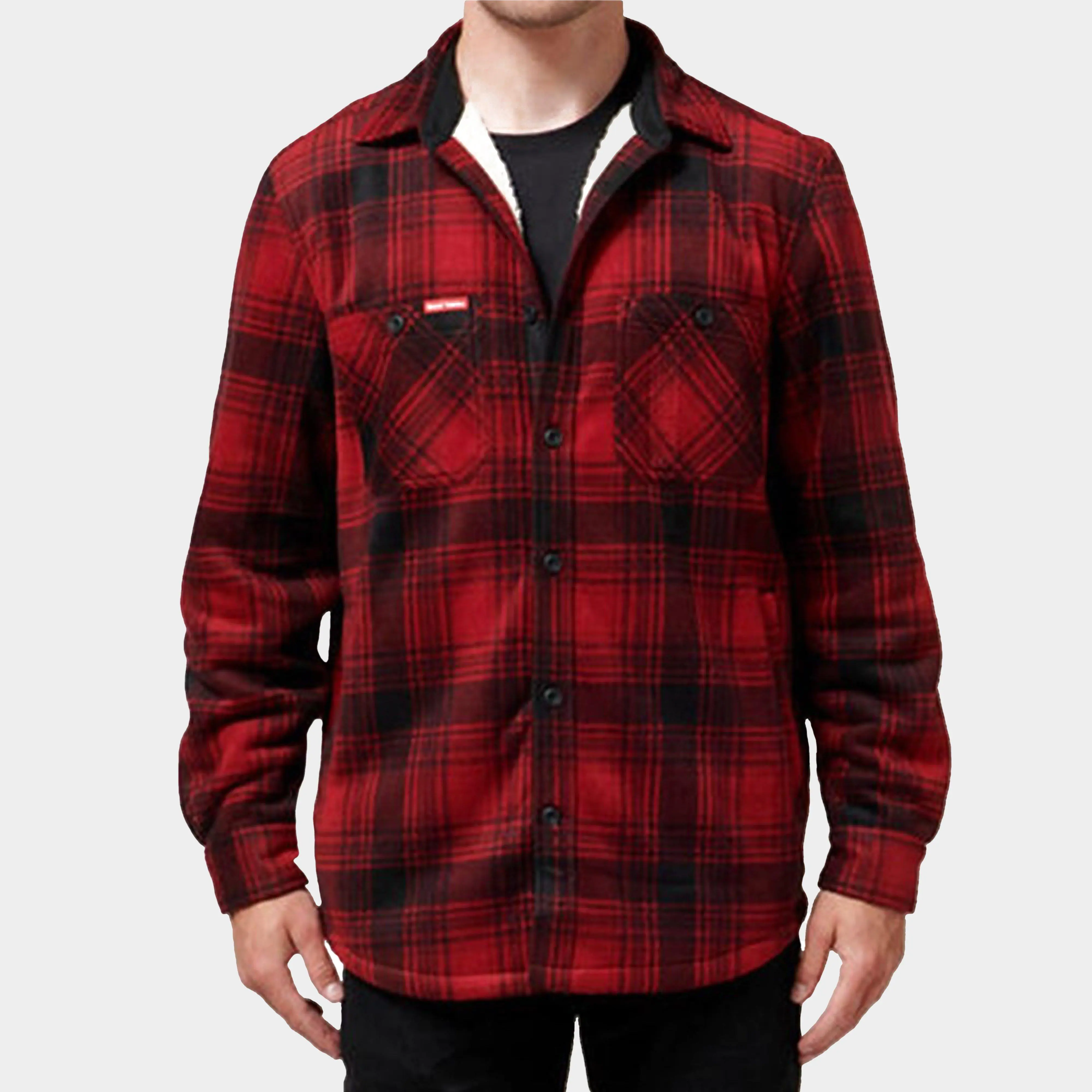 Hard Yakka Men's Sherpa Jacket, Red