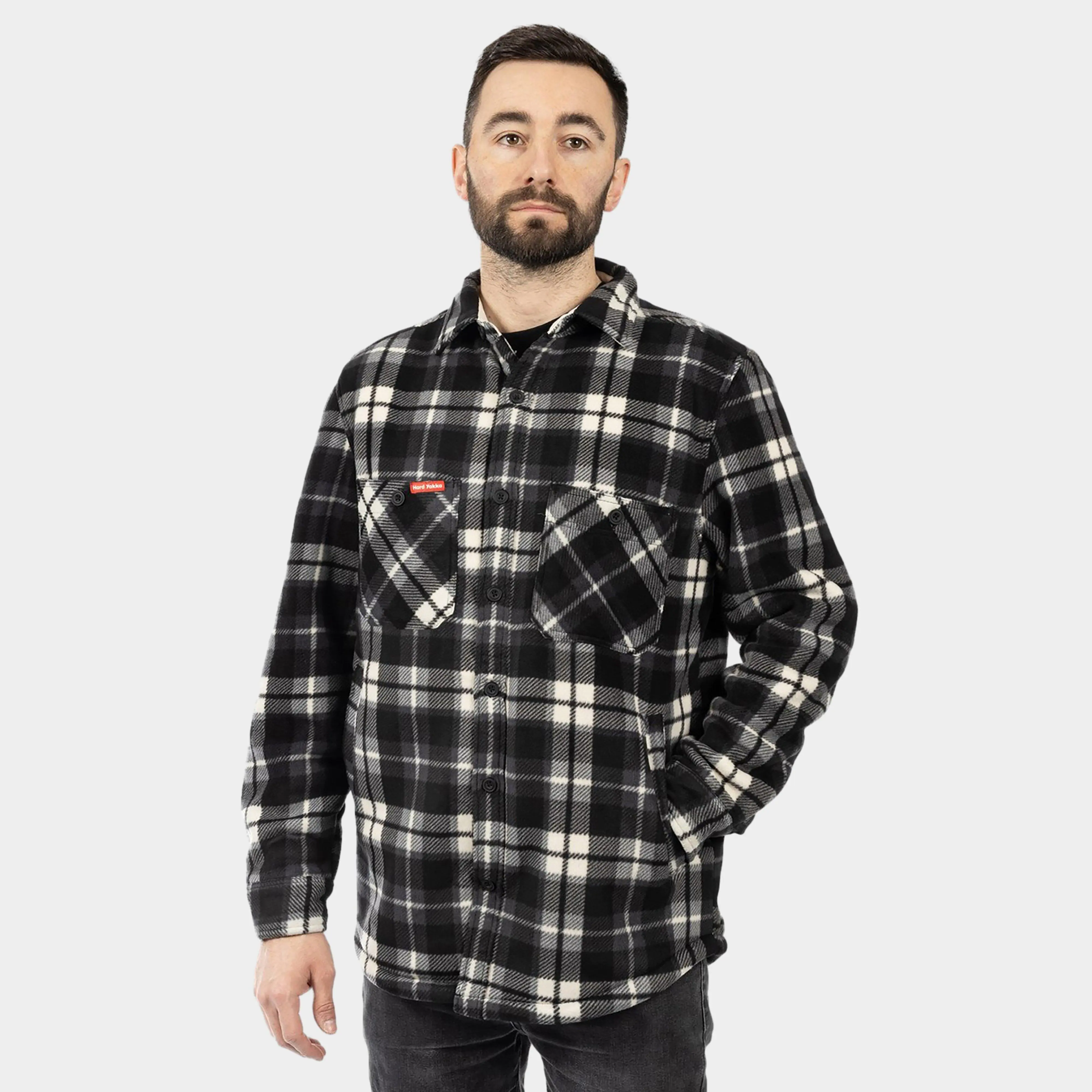 Hard Yakka Men's Sherpa Jacket, Grey
