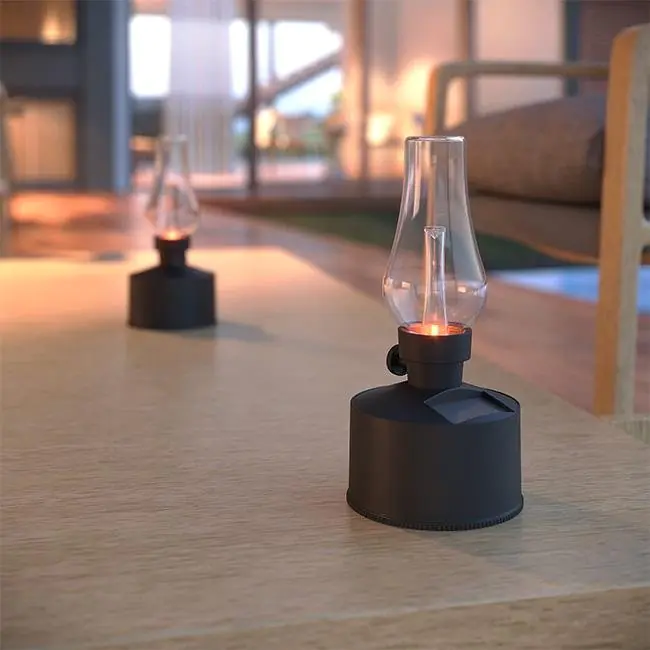 Gas Lantern Solar Lamps - 2 Pack
