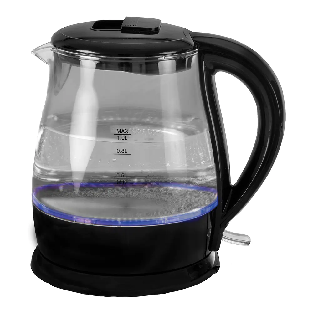Quest Guardsman Low Wattage Light Up Glass Kettle - 1L