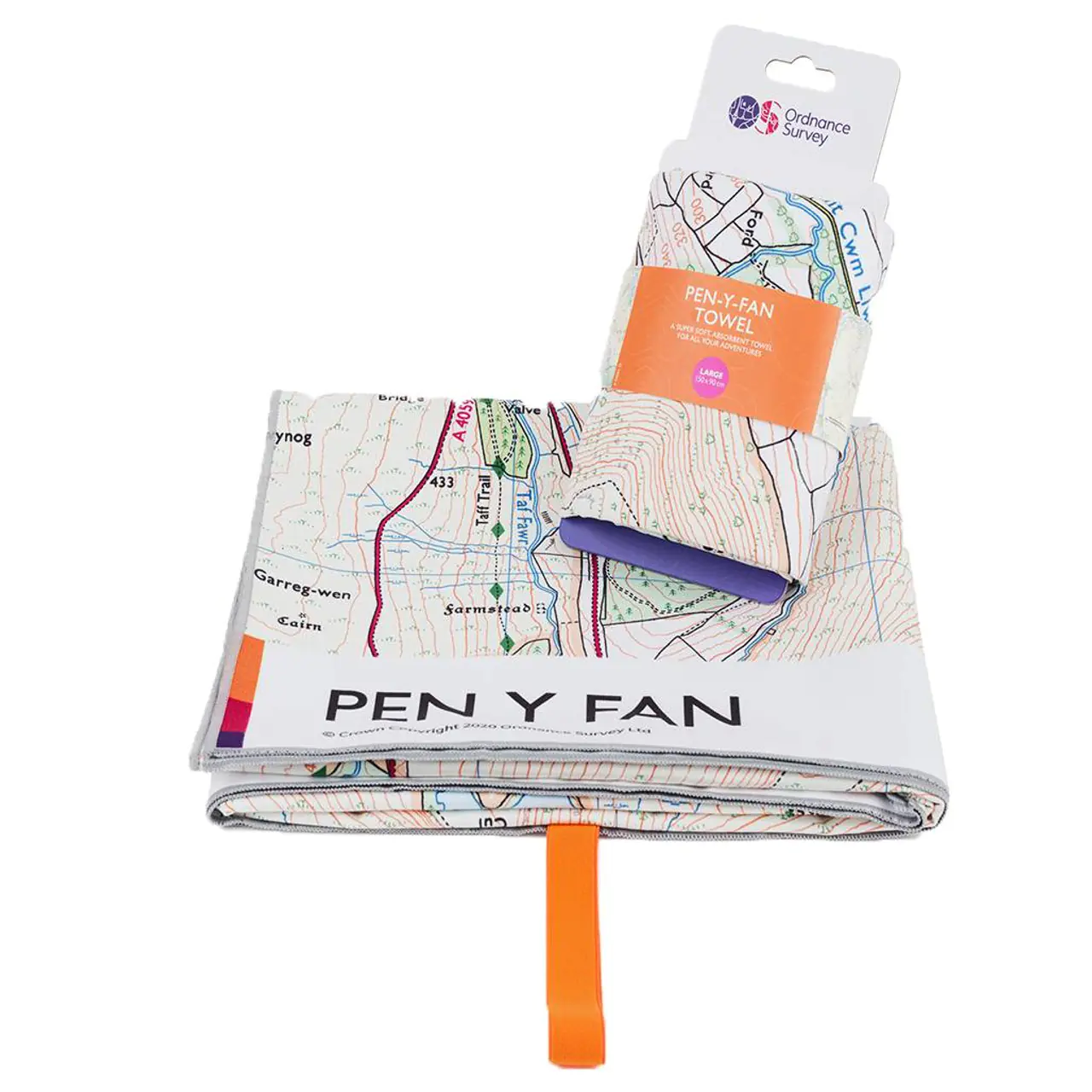 Ordnance Survey OS Brecon Beacons Pen y Fan Large Towel